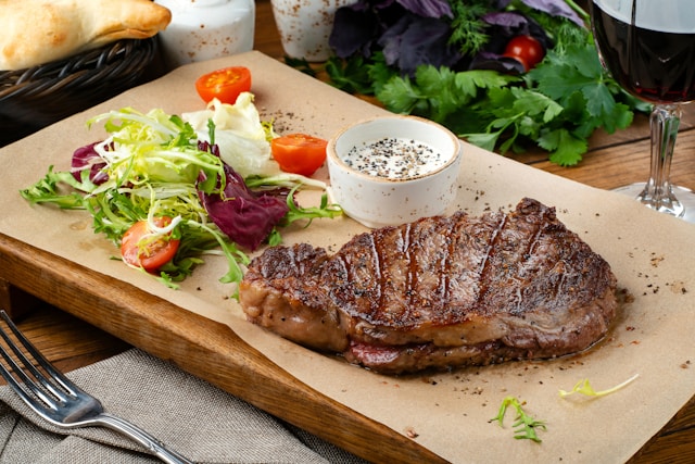 Sirloin  Steak with chips or salad
